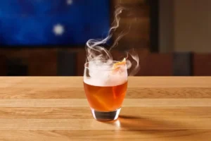 Smoked Cinnamon Pecan old fashioned